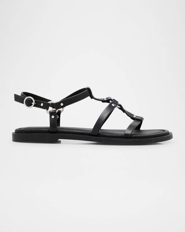 Geo Leather Harness Sandals